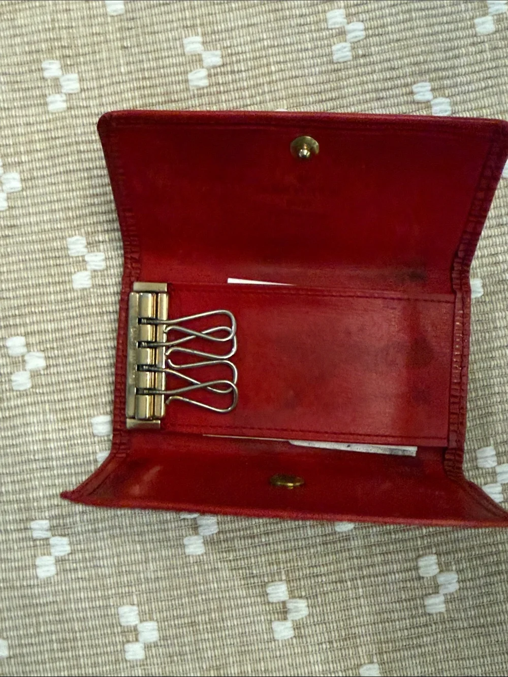 Louis Vuitton Red Epi Leather 4‎ Key Holder Wallet Organizer M63827
